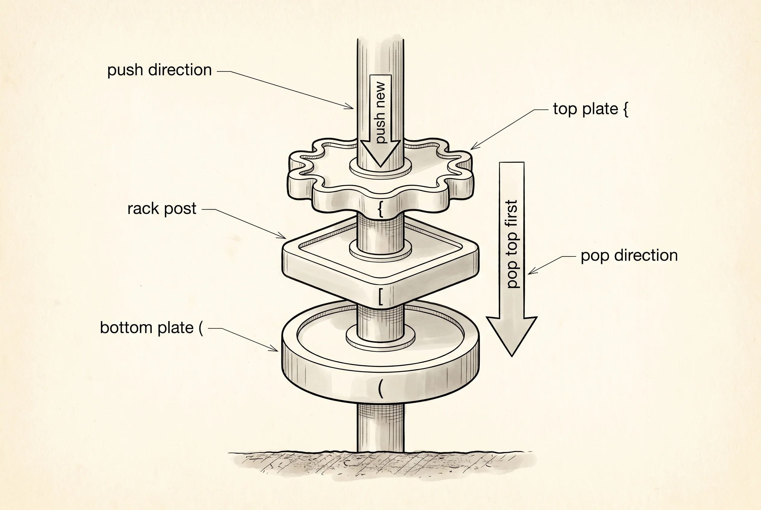 Brackets pushed onto a weight-rack stack: only the top plate can come off, and the closer must match its shape.
